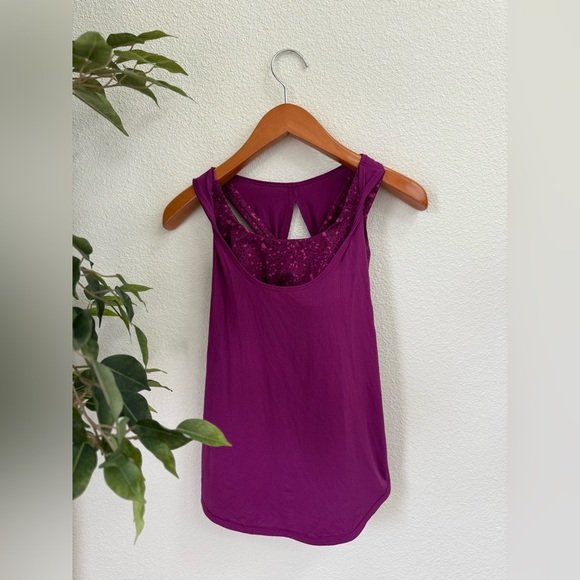 Lululemon Athletica Purple Ready & Go Sport Tank Top and Bra Women’s Size 6 - Picture 9 of 11